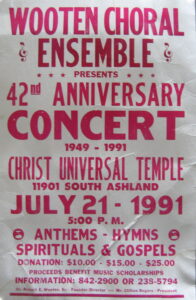 1991 Wooten Choral Ensemble poster