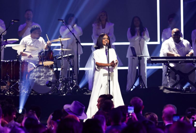 CeCe Winans on stage at GMA Dove Awards 2024