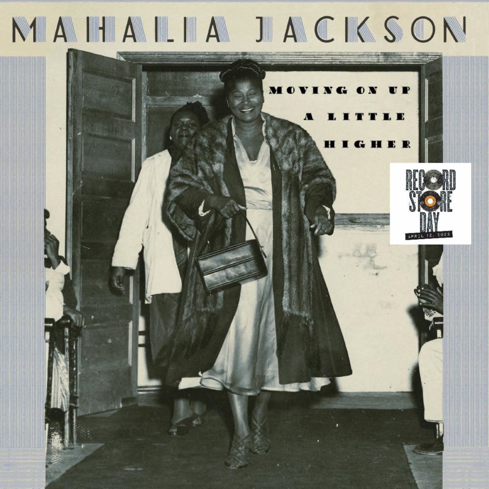 Album cover art of Mahalia Jackson album Moving On Up a Little Higher