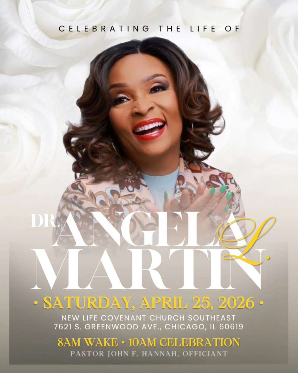 Homegoing details for Dr. Angela Martin