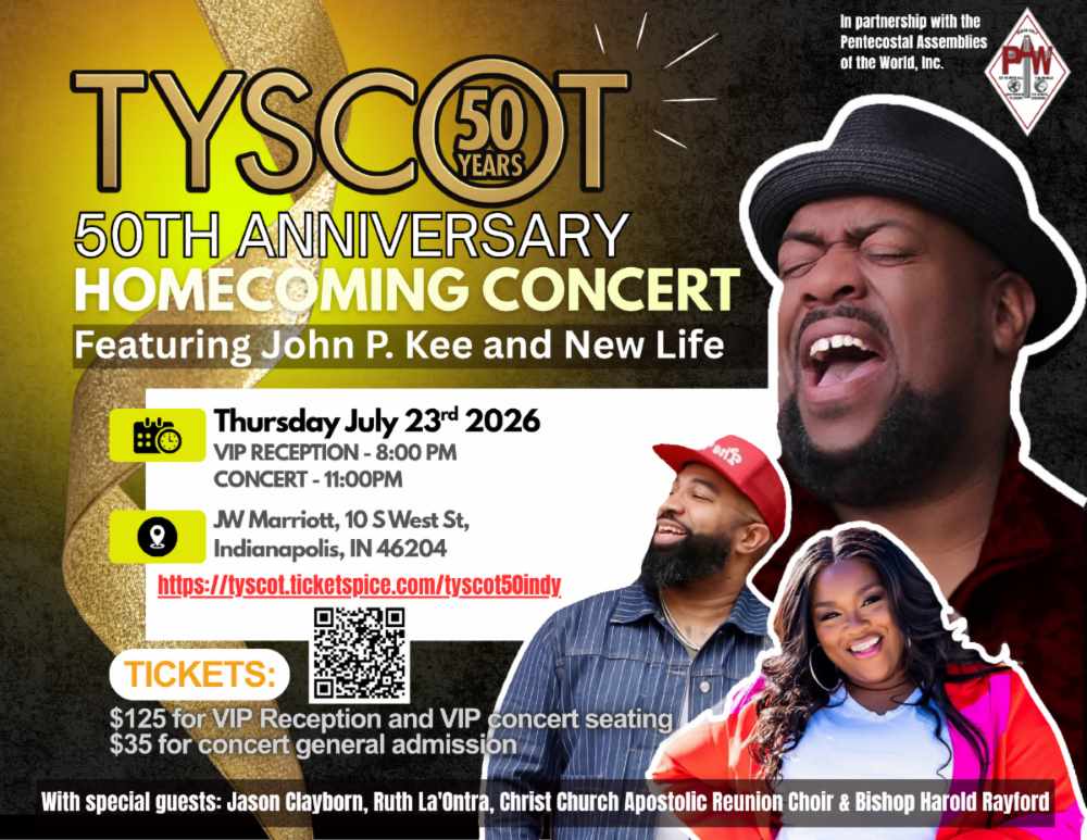 Flyer for Tyscot Records' 50th anniversary concert