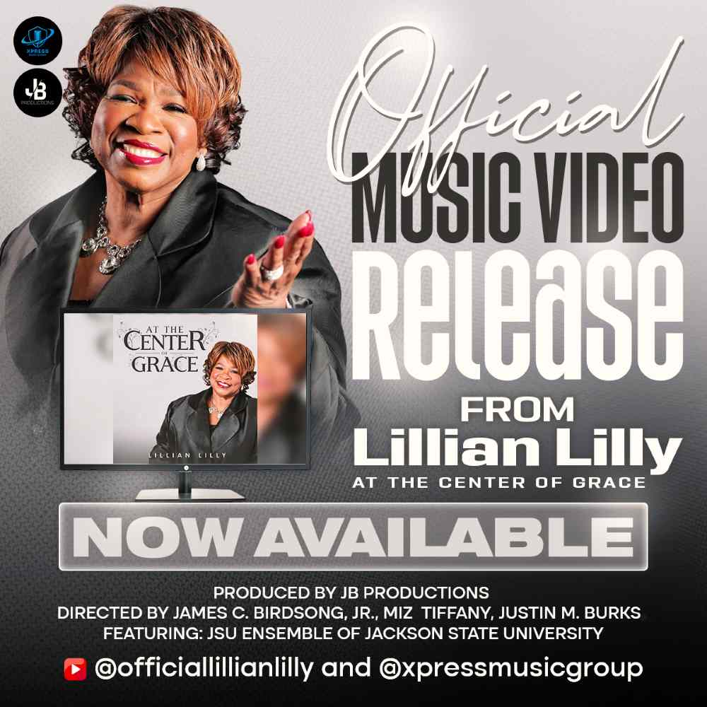 Advertisement for Lillian Lilly's video for "At the Center of Grace"
